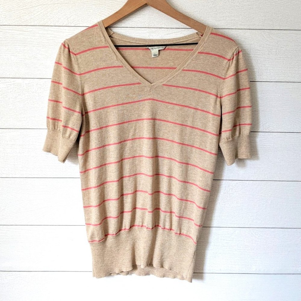 Banana Republic Striped Silk Blend Sweater L